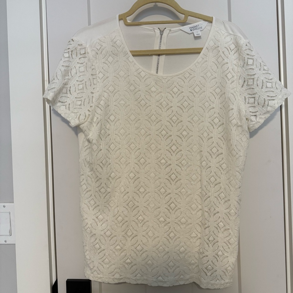 White Lace Women Top